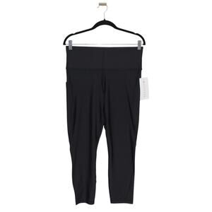 Athleta Interval Stash High Rise Perforated 7/8 Legging Black Size Large NWT
